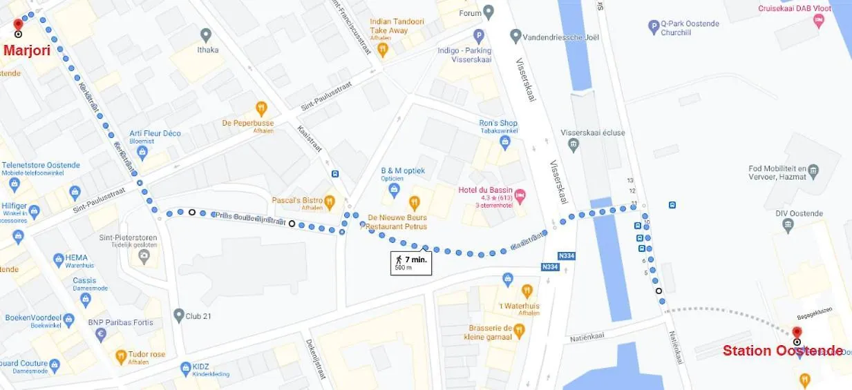 Marjori Oostende Met Gratis Parkeerplaats